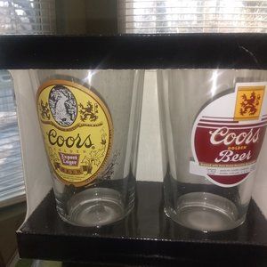 Coors beer glass set